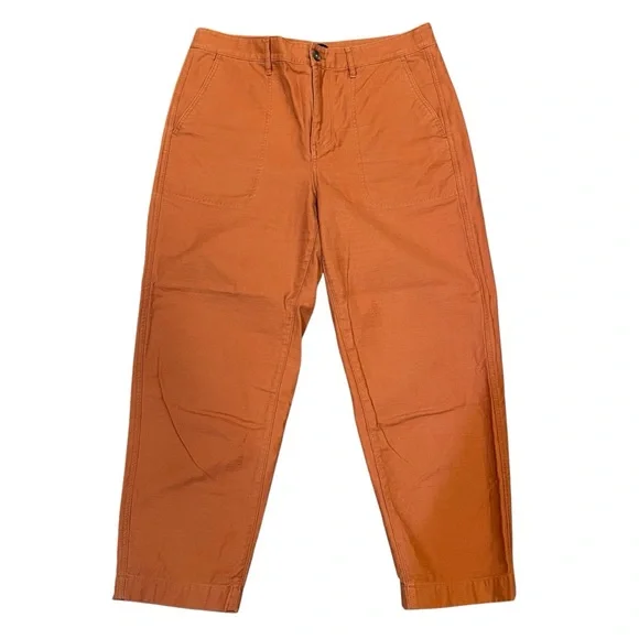 J. Crew Re-Imagined Pants Garment Dyed Foundry Chinos Women 12 Rust Sailor Boho - Picture 1 of 9